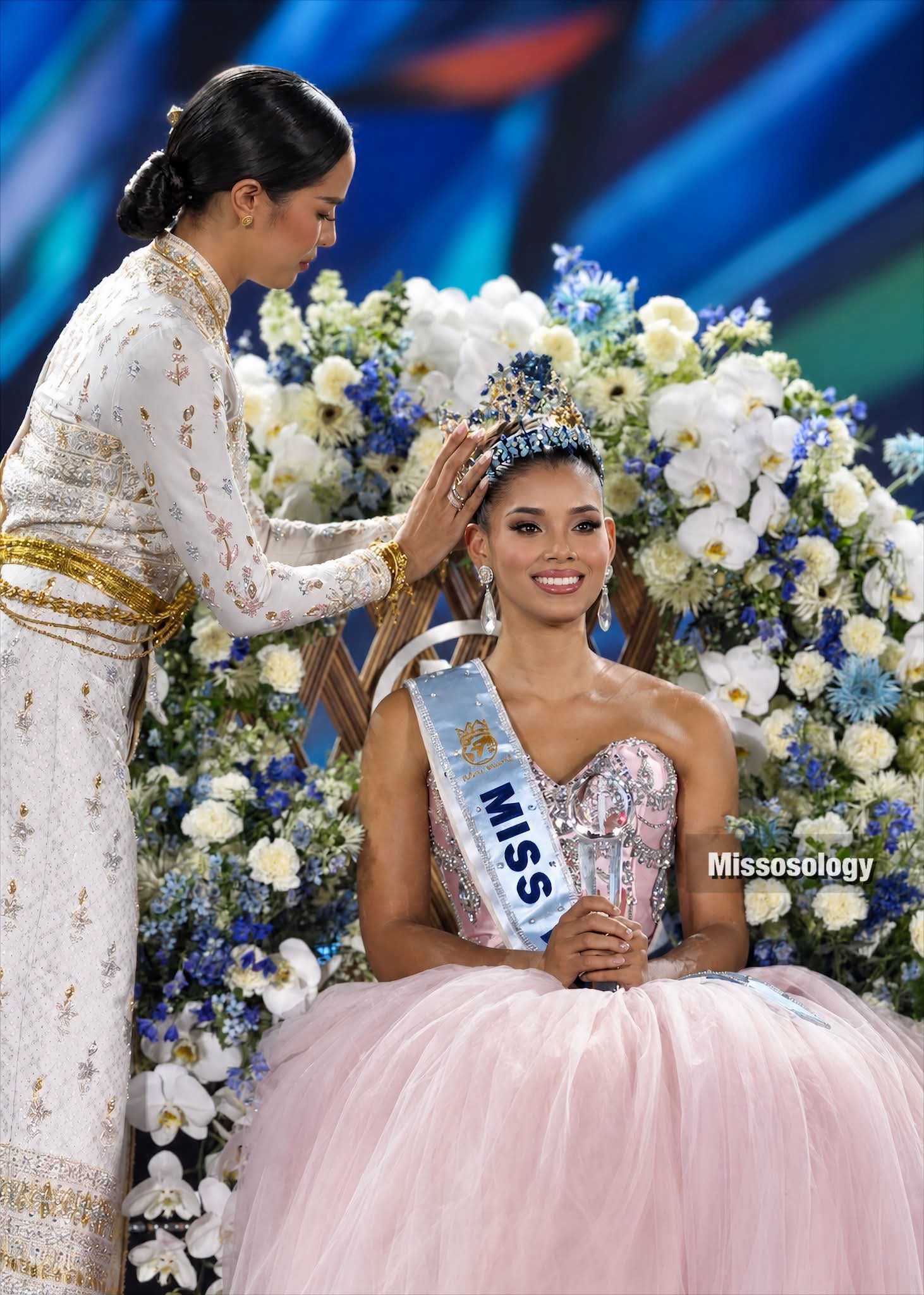Joheirry Mola of the Dominican Republic after winning Miss World 2026