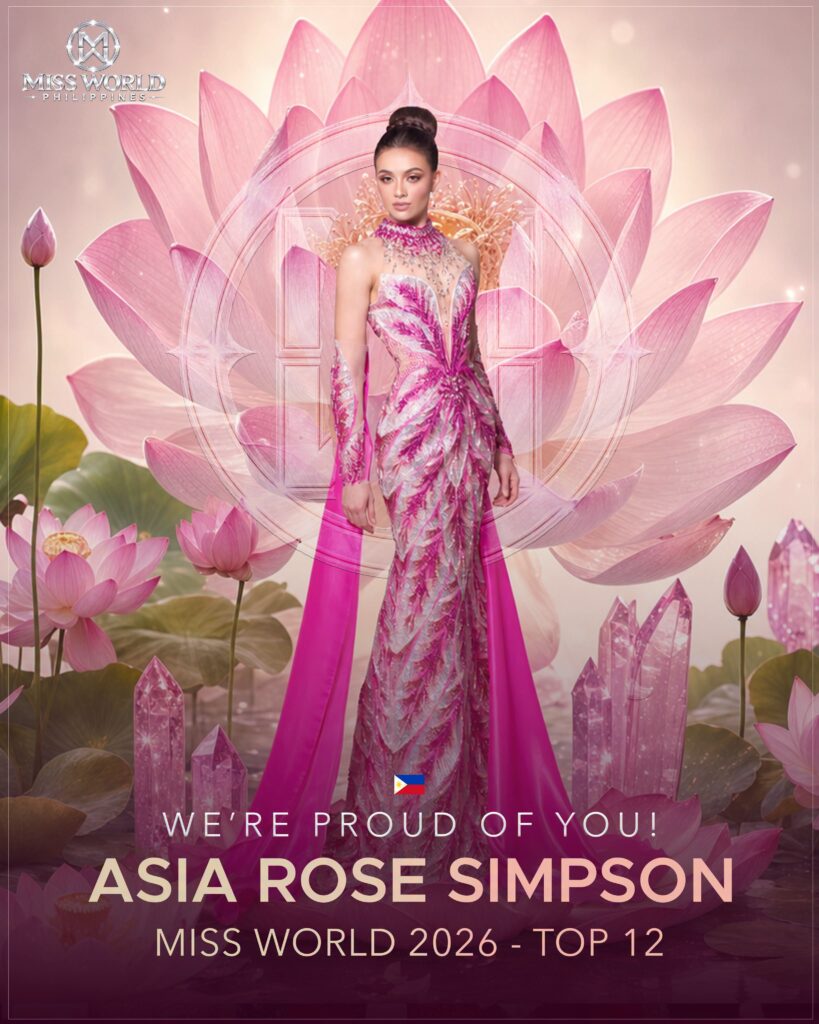 Asia Rose Simpson representing the Philippines at Miss World 2026