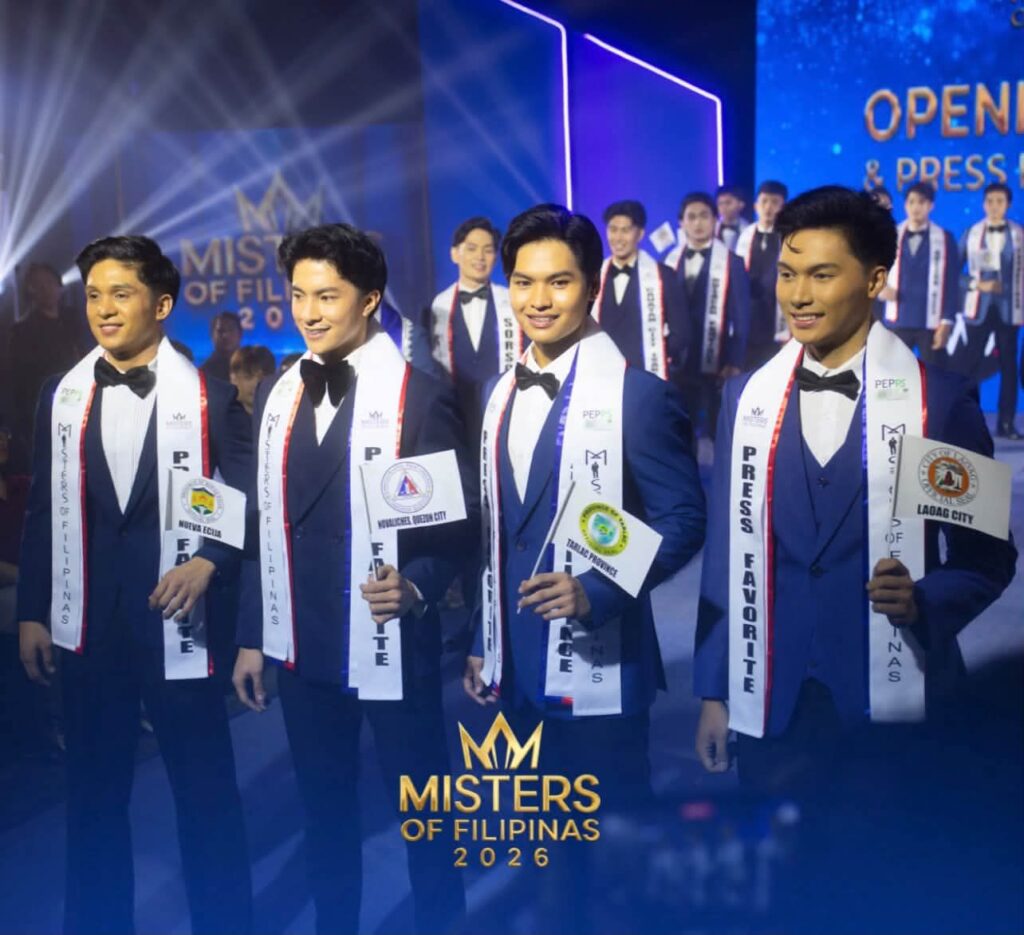 Misters of Filipinas 2026 Press Favorites Arvin Jay Santos, Vincent Mark Caringal, Ishe Venn Quiray and Nathaniel Bayani