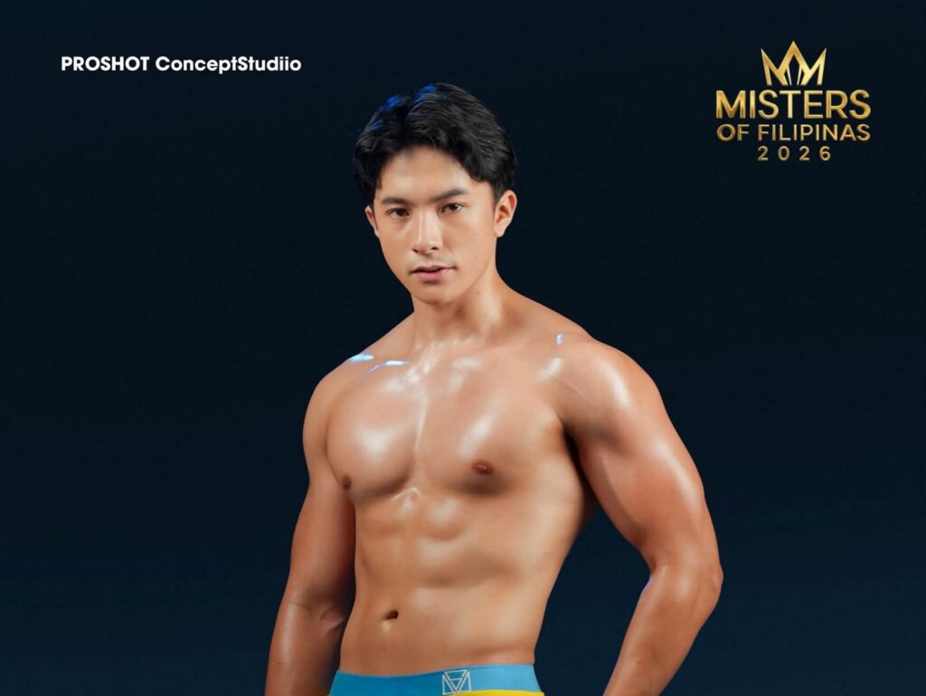 Vincent Mark Caringal of Novaliches, Quezon City in Misters of Filipinas 2026 official swimwear photo